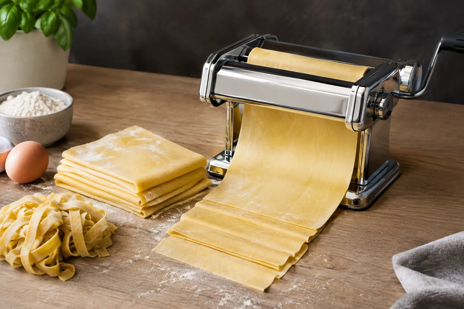 Mehrlagige Pasta mit der Nudelmaschine herstellen: Tutorials fuer Profis